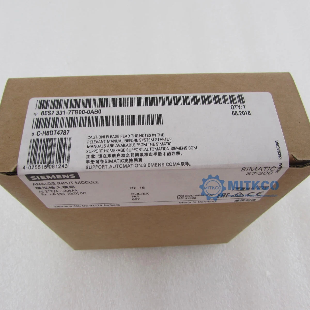 6ES7331-7TB00-0AB0 Siemens plc