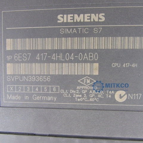 6ES7417-4HL04-0AB0 Siemens plc