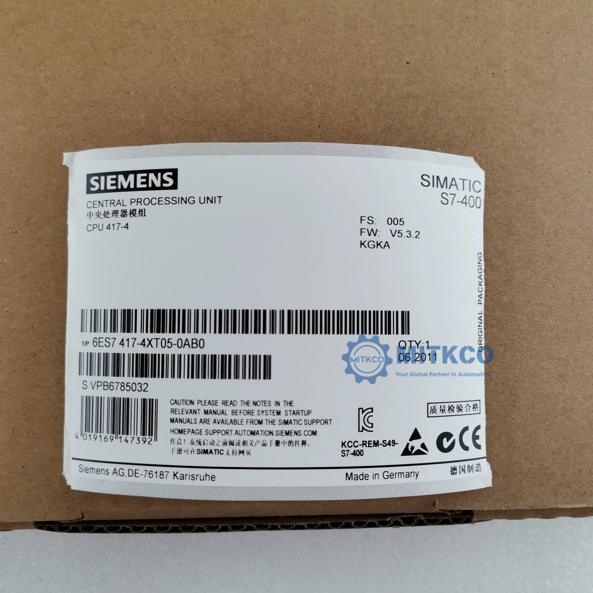 6ES7417-4XT05-0AB0 Siemens plc