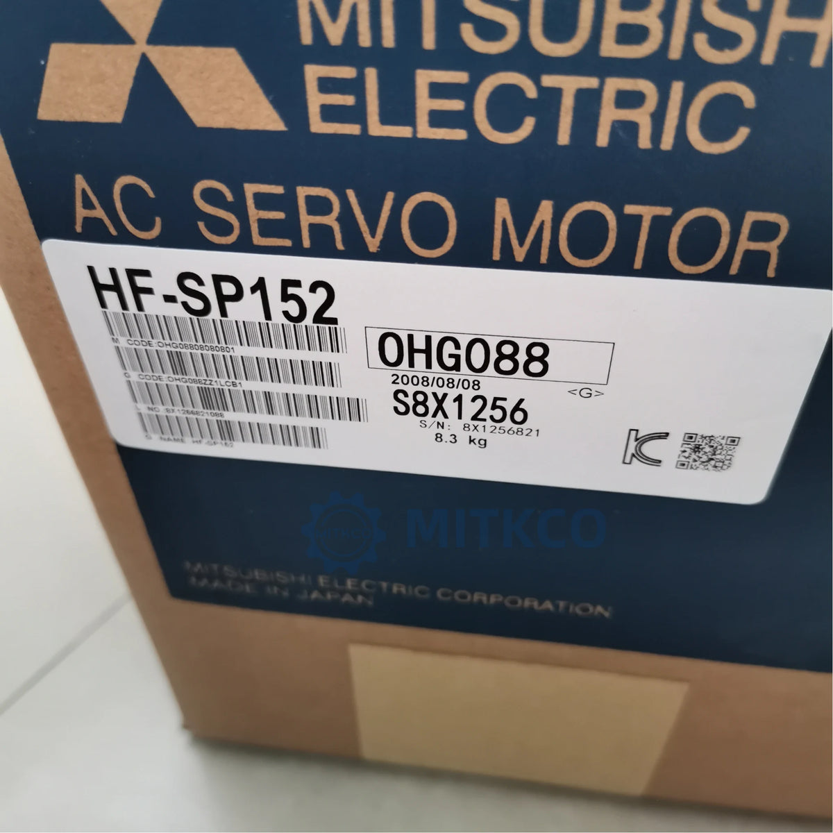 HF-SP152 Mitsubishi 1.5kW AC Servo Motor 2000RPM IP67