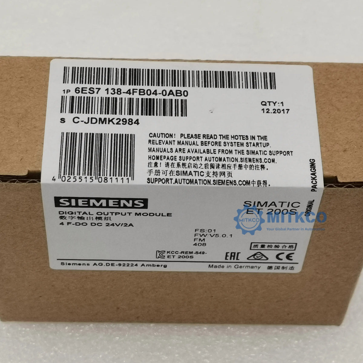 6ES7138-4FB04-0AB0 Siemens plc