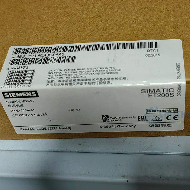 6ES7193-4CA30-0AA0 Siemens plc