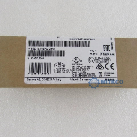 6ES7193-6BP00-0BA0 Siemens plc