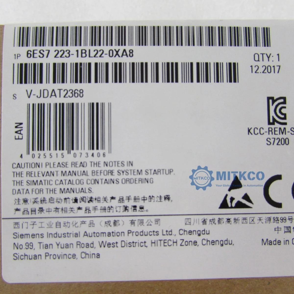 6ES7223-1BL22-0XA8 Siemens plc