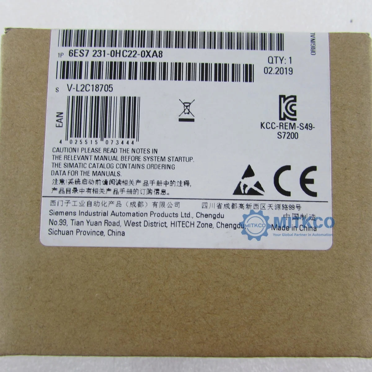 6ES7231-0HC22-0XA8 siemens plc