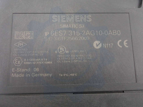 6ES7315-2AG10-0AB0 Siemens plc