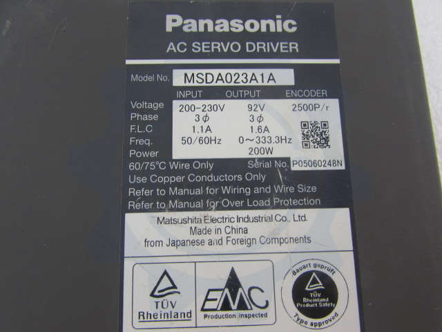 MSDA023A1A panasonic servo drive/motor