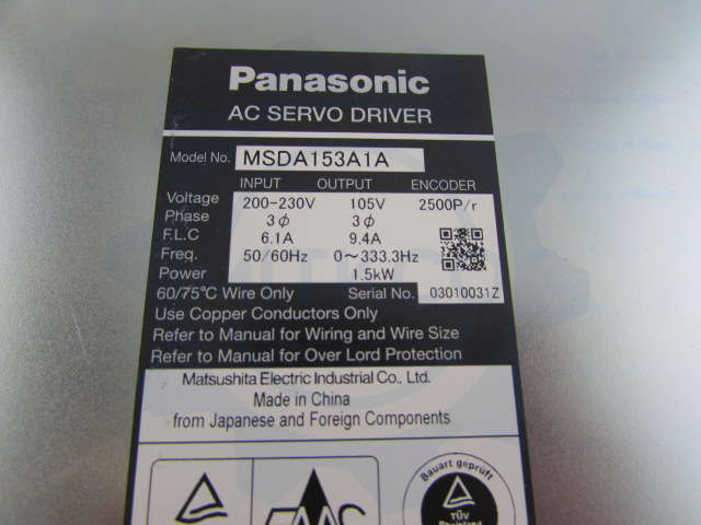 MSDA153A1A panasonic servo drive/motor