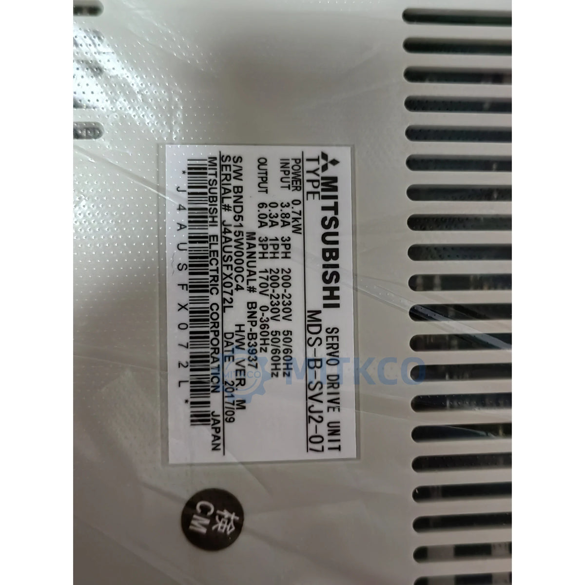 MDS-B-SVJ2-07 Mitsubishi AC Servo Drive 0.4kW 200V