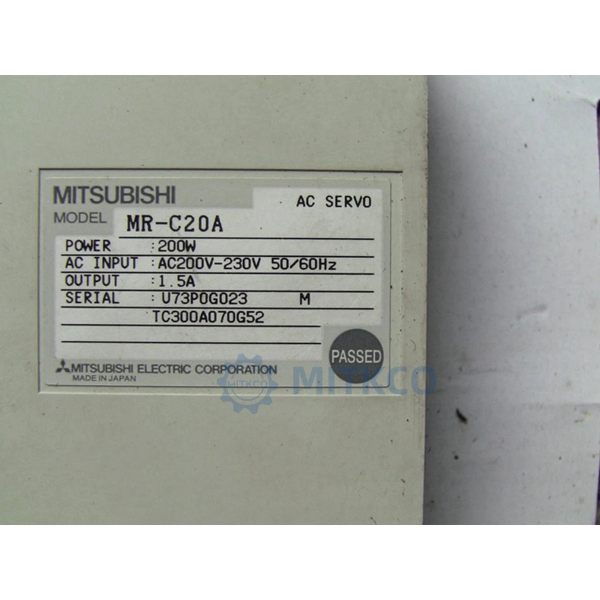 MR-C20A Mitsubishi AC Servo Drive 200W 200V SSCNET III