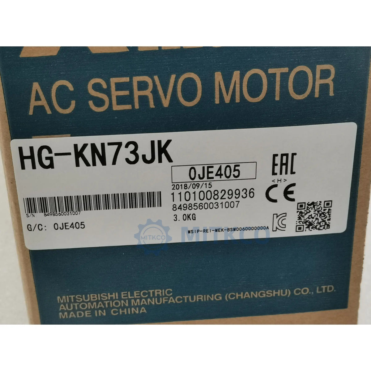HG-KN73JK Mitsubishi 750W AC Servo Motor Keyed Shaft Oil Seal