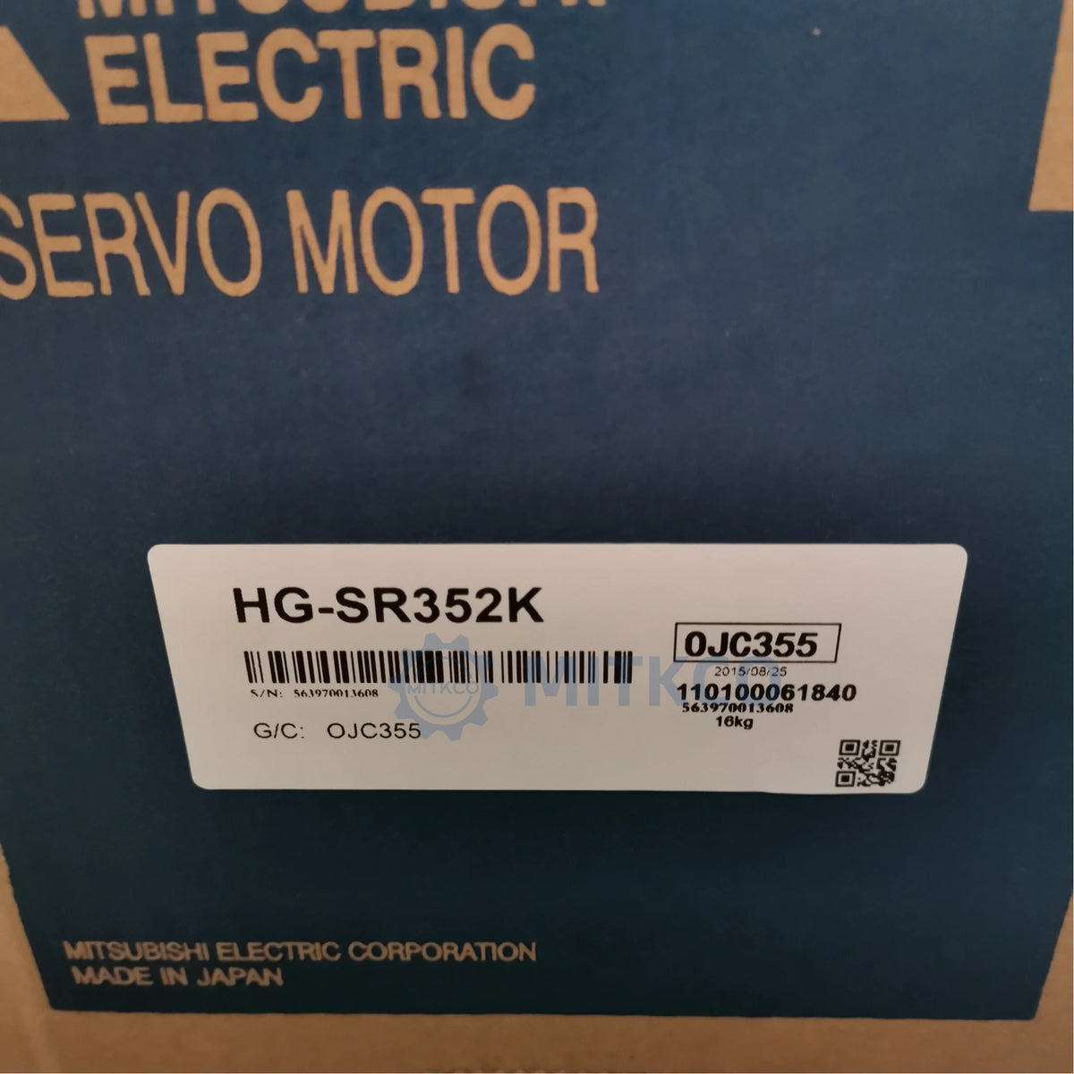 HG-SR352K Mitsubishi 3.5kW AC Servo Motor Keyed Shaft IP67