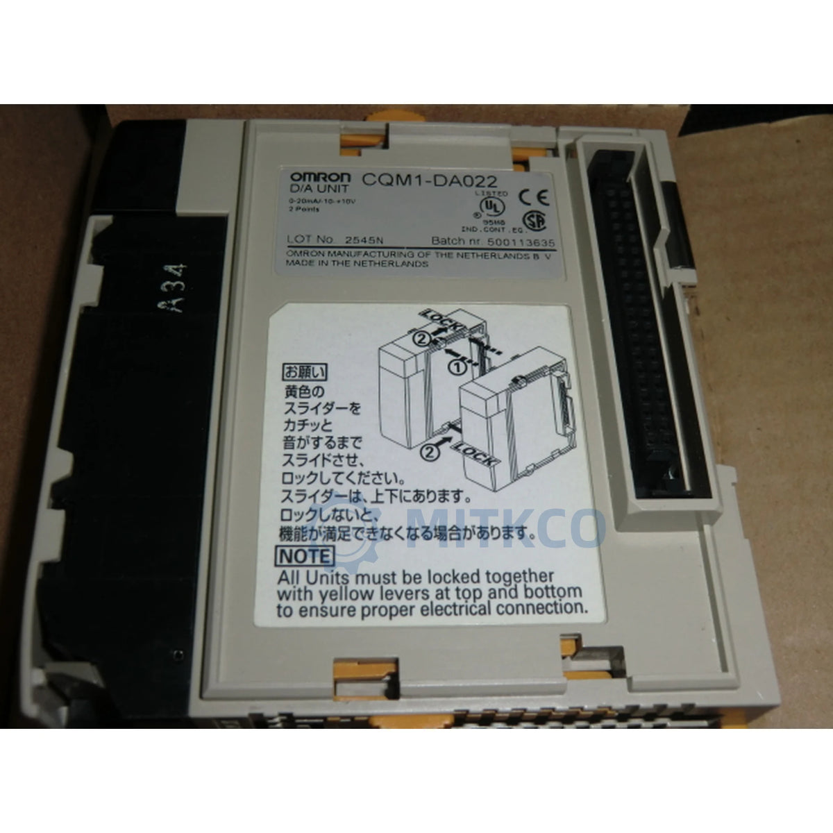 CQM1-DA022 OMRON 2-Channel Analog Output Module -10~10V 0~20mA