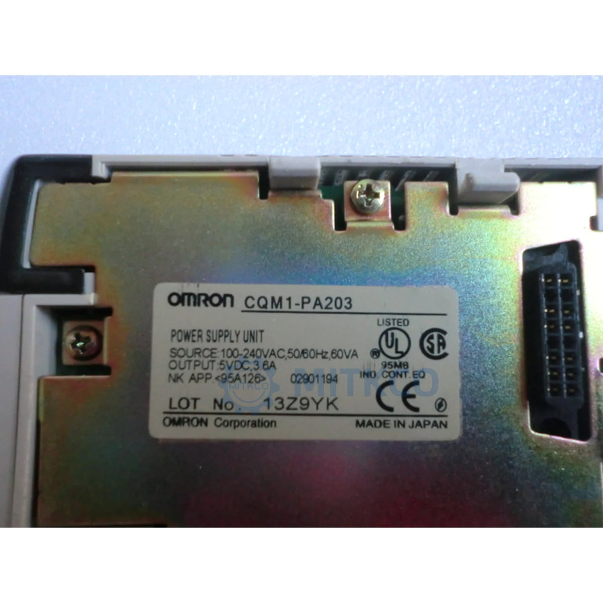 CQM1-PA203 OMRON AC Power Supply Unit 5VDC 3.6A 18W