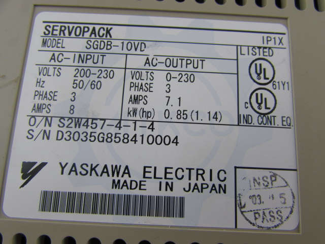 SGDB-10VD Yaskawa Servo drive