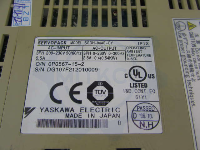 SGDH-04AE-0Y Yaskawa Servo drive