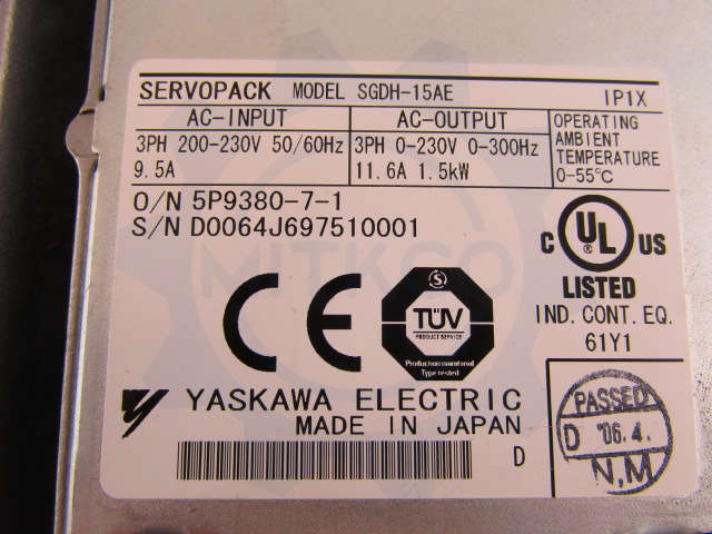 SGDH-15AE Yaskawa servo drive