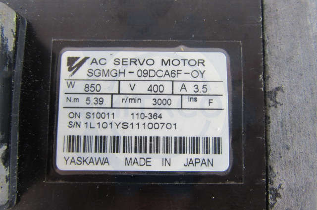 SGMGH-09DCA6F-OY Yaskawa Servo Motor
