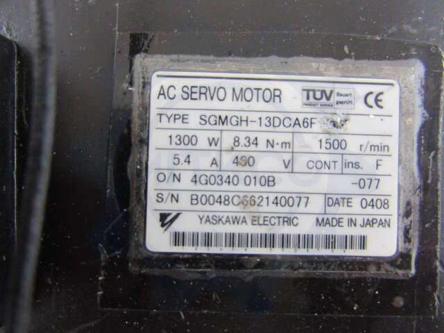SGMGH-13DCA6F G8.34NM Yaskawa Servo Motor