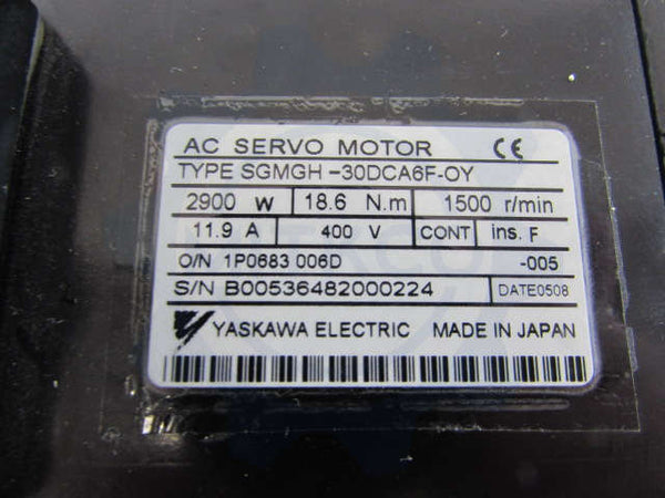 SGMGH-30DCA6F-OY Yaskawa Servo Motor