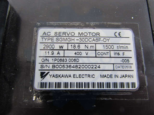 SGMGH-30DCA6F-OY Yaskawa Servo Motor