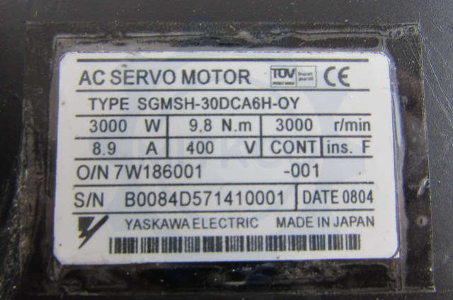 SGMSH-30DCA6H-OY Yaskawa Servo Motor