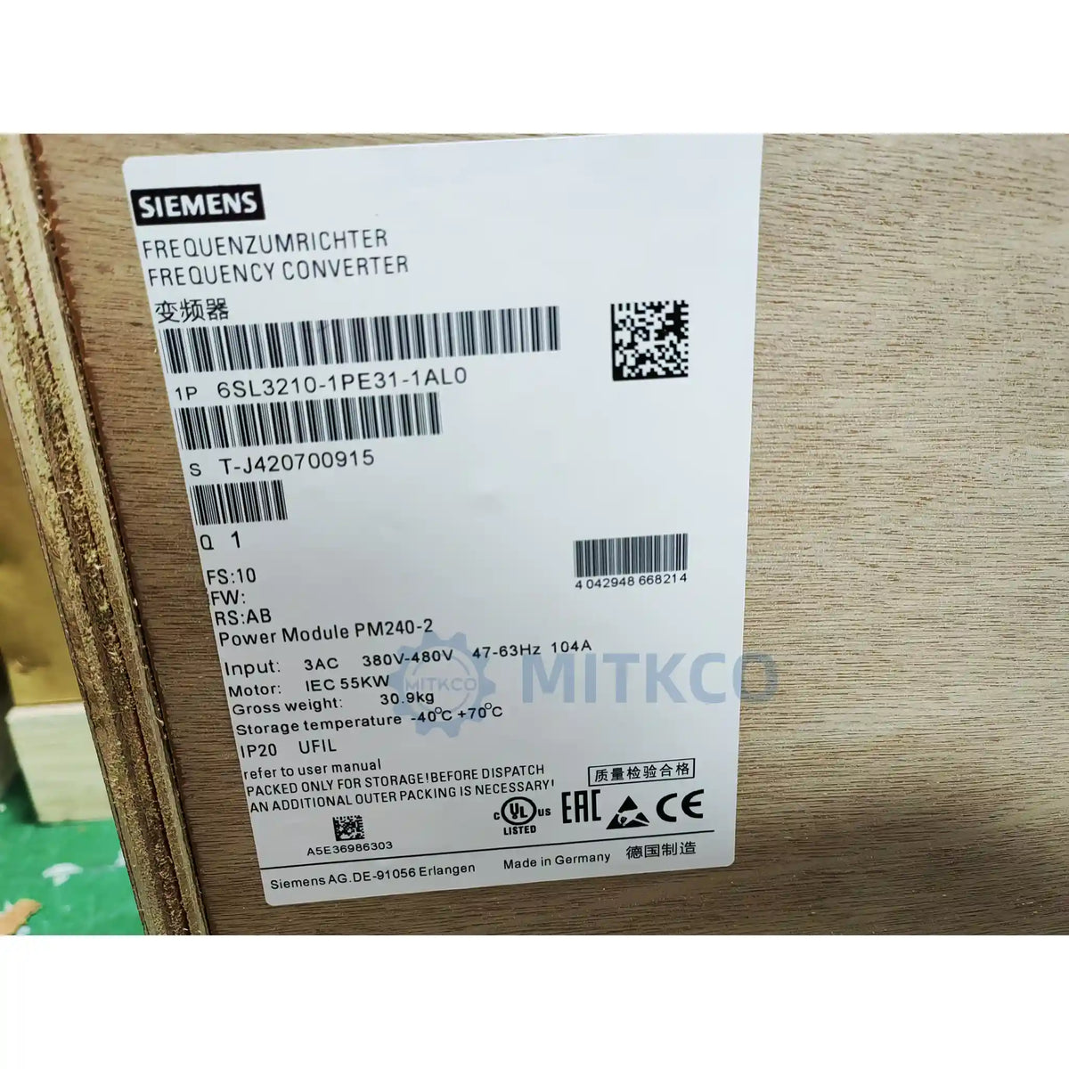 6SL3210-1PE31-1AL0 Siemens plc