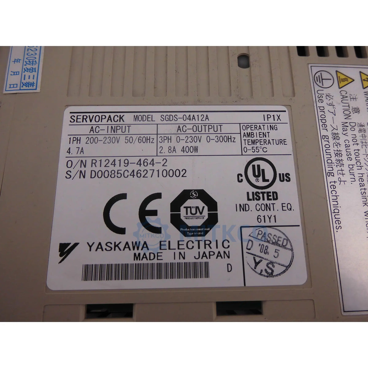 SGDS-04A12A Yaskawa Servo Drive 400W 200V Sigma-II