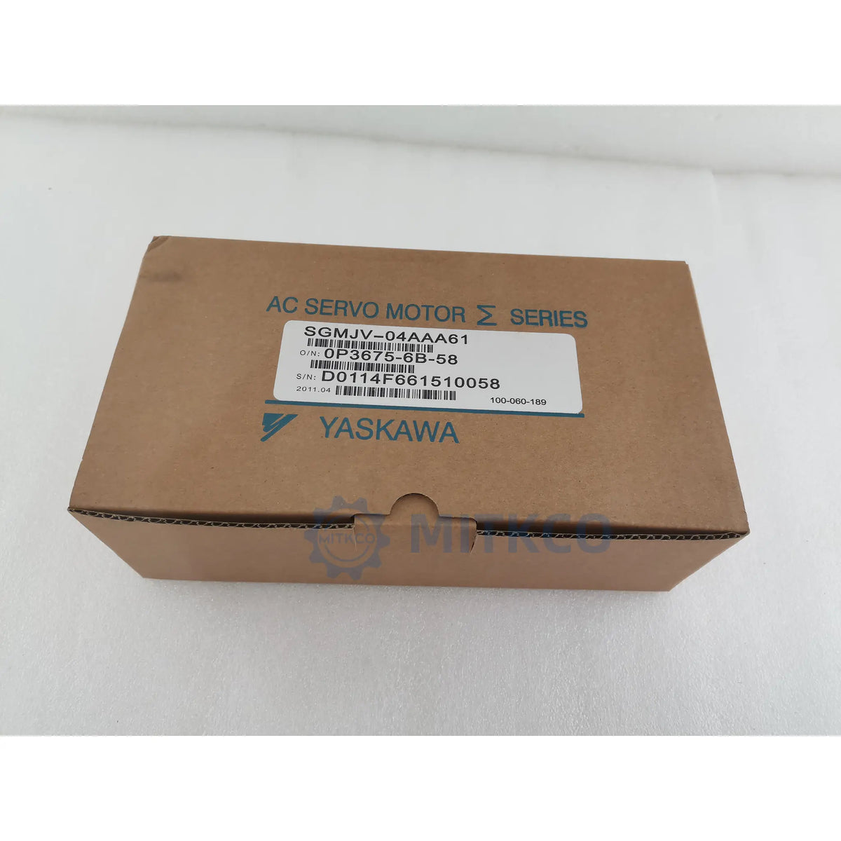 SGMJV-04AAA61 Yaskawa Servo Motor 400W 200V