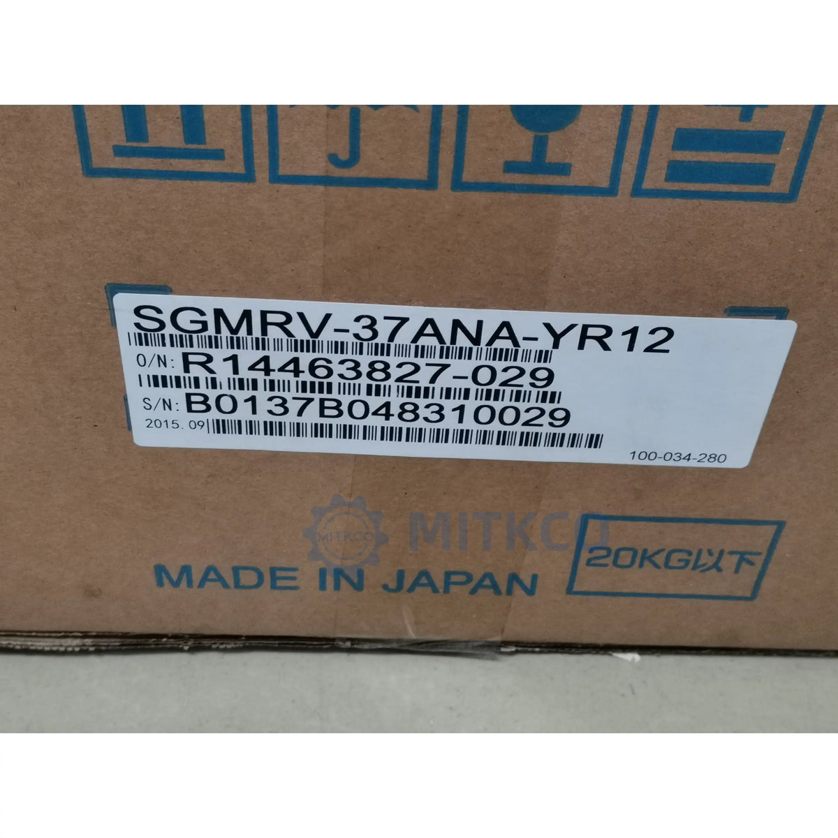 SGMRV-37ANA-YR12 Yaskawa Servo Motor 3.7kW 200V High Inertia