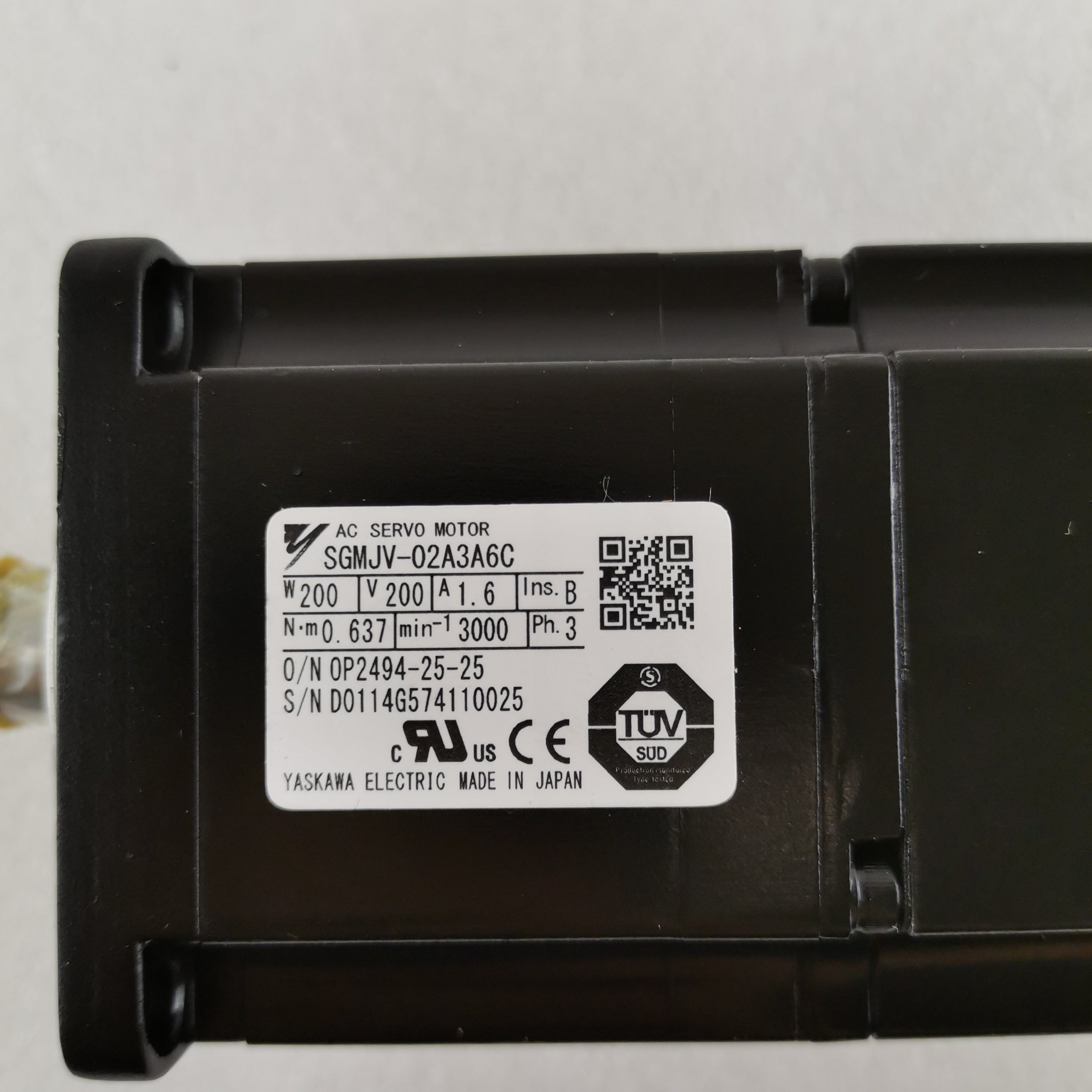 SGMJV-02A3A6C Yaskawa servo drive/motor
